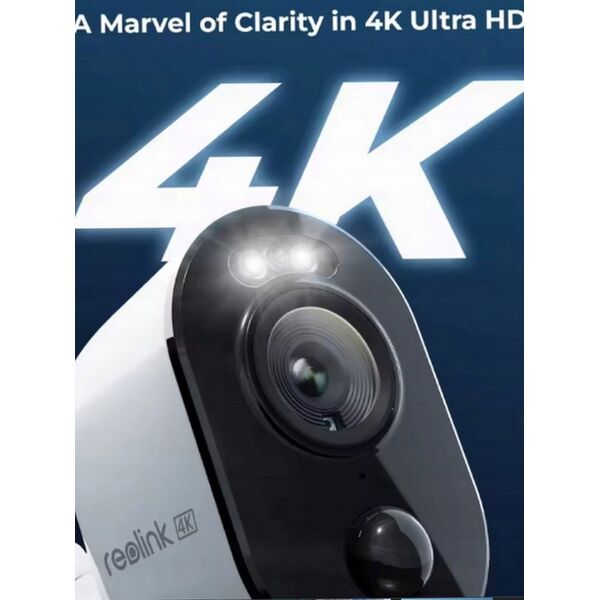 Reolink Argus 3 Ultra, 8 MP εξωτερική και εσωτερική κάμερα ασφαλείας, λευκή