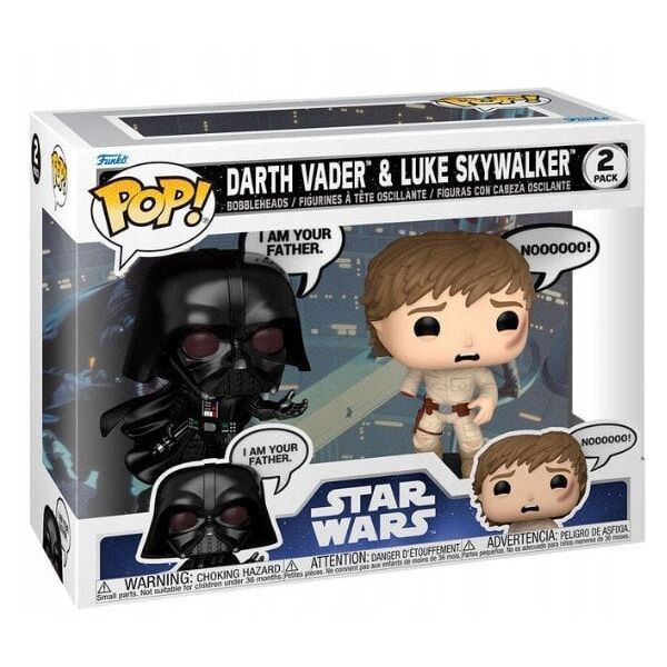 FUNKO POP! Βινύλιο Φιγούρα: Star Wars - Darth Vader & Luke Skywalker (Λέξεις), 2-πακέτο