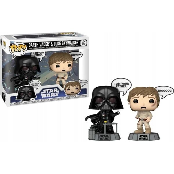 FUNKO POP! Βινύλιο Φιγούρα: Star Wars - Darth Vader & Luke Skywalker (Λέξεις), 2-πακέτο