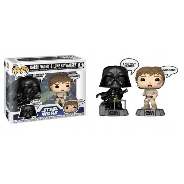 FUNKO POP! Βινύλιο Φιγούρα: Star Wars - Darth Vader & Luke Skywalker (Λέξεις), 2-πακέτο