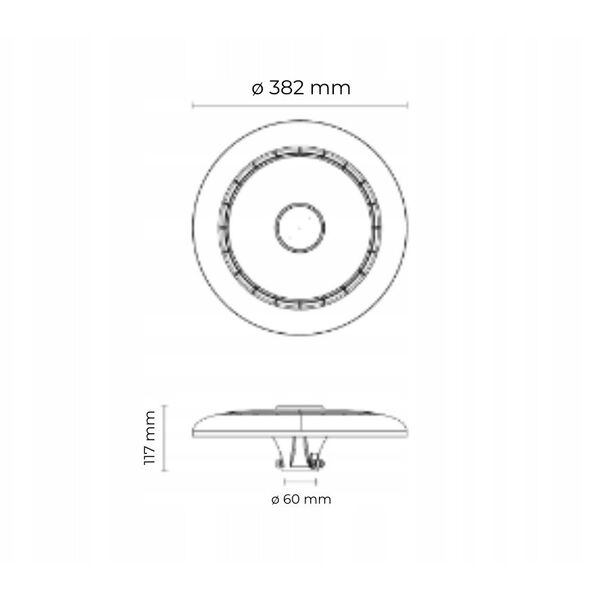 Φωτιστικό πάρκου PARKLITE 50-80-100W, CCT, 6000-12000lm, 120lm/W μαύρο, 100deg