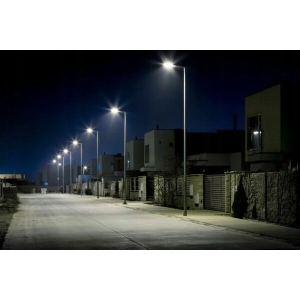 Φωτιστικό δρόμου LED 230V 50W 5 000lm, 140° x 70° 4000K, γκρι, FLAMINGO, IP65, IK08