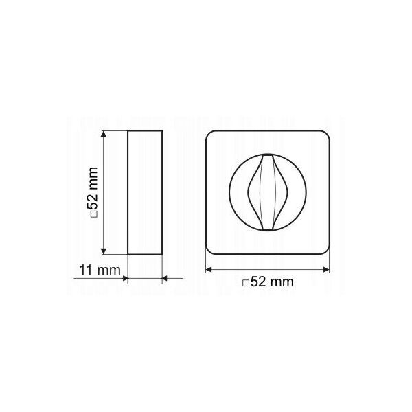 WC βύσμα PLT-24Z-WC-07-KW-BL, καθολικό, χρώμα ανοξείδωτου χάλυβα.