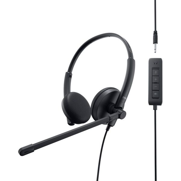 DELL WH1022 Zestaw słuchawkowy Przewodowa Opaska na głowę Połączenia/muzyka USB Typu-A Czarny