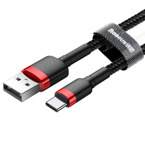 Baseus cable Cafule USB - USB-C 0,5m 3A red-black 6953156278271