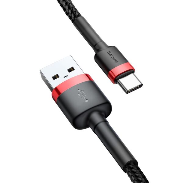 Baseus cable Cafule USB - USB-C 0,5m 3A red-black 6953156278271