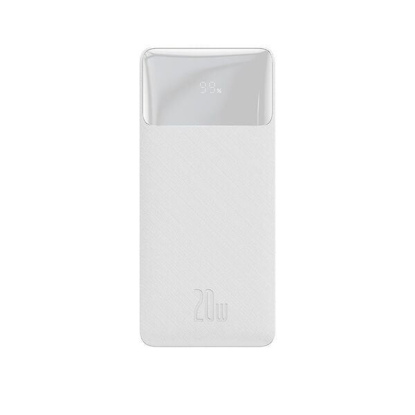 Baseus Bipow Overseas Edition Power Bank 10000mAh 20W με 2 Θύρες USB-A και Θύρα USB-C Λευκό (PPBD050502) (BASPPBD050502) έως 12 άτοκες Δόσεις