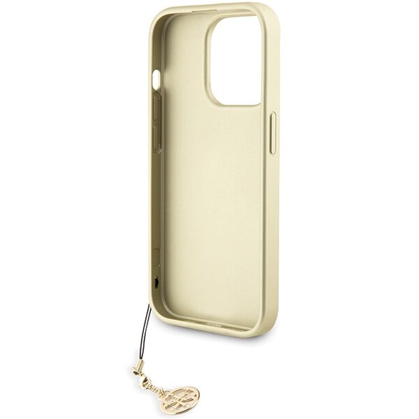 Guess case for iPhone 15 Pro 6,1" GUHCP15LGF4GGR gray hardcase 4G Charms Collection 3666339171681