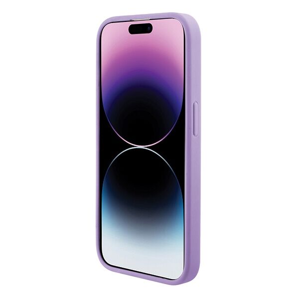 Guess case for iPhone 15 6,1" GUHMP15SPSAHMCU purple hardcase Saffiano MagSafe 3666339155902