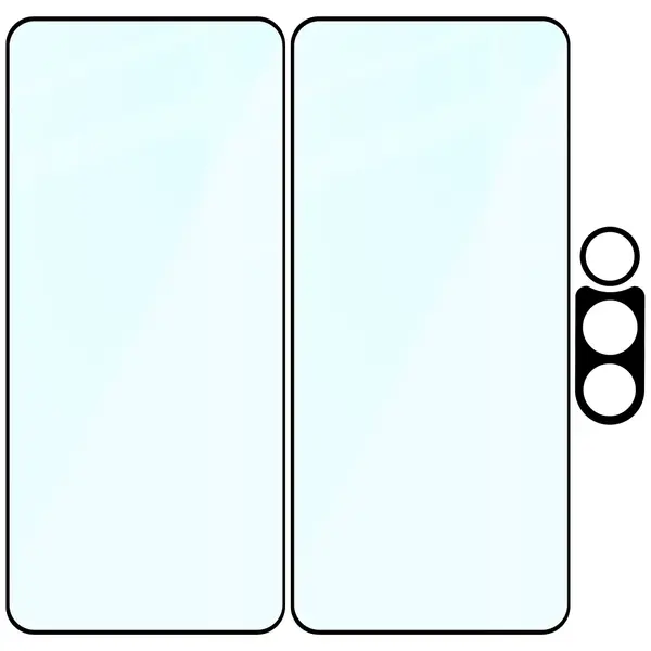 2x szkło na ekran + szkło na aparat Bizon Edge 2 Pack do Vivo V50 Lite 4G / 5G