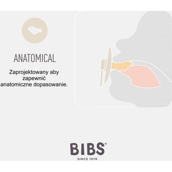 BIBS COLOUR ANATOMICAL CORAL M Smoczek ortodontyczny kauczuk Hevea