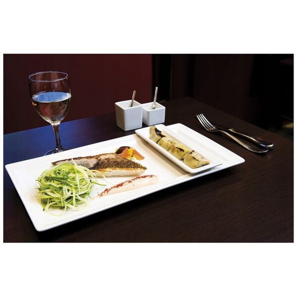 Κλασικό Gourmet ορθογώνιο επίπεδο πιάτο 23x7 εκ