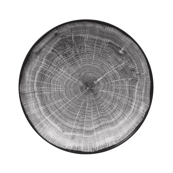 Βαθύ γκρι πιάτο Woodart 26 cm