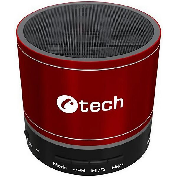C-TECH ηχείο SPK-08R, bluetooth, κόκκινο