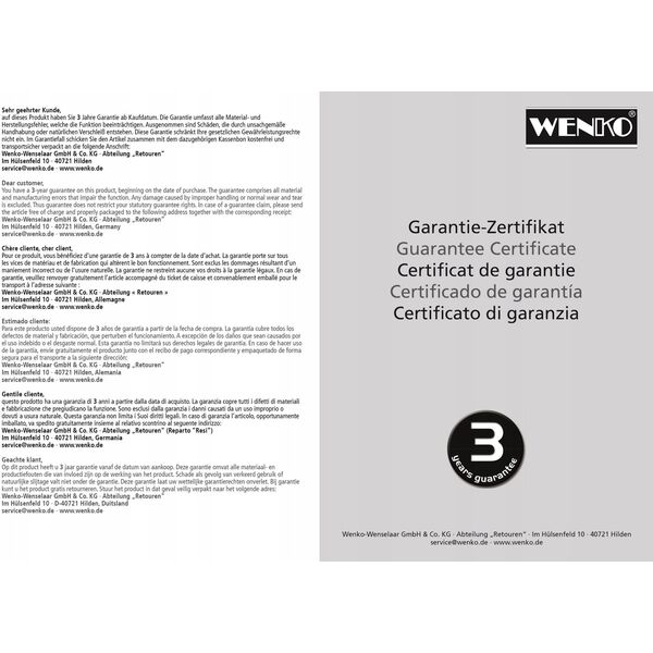 Ντους Young Line, Ø 11 cm, 5 ροές, WENKO