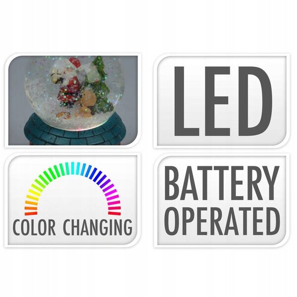 Χιονόμπαλα, χριστουγεννιάτικη, LED, Ø 6,5 cm