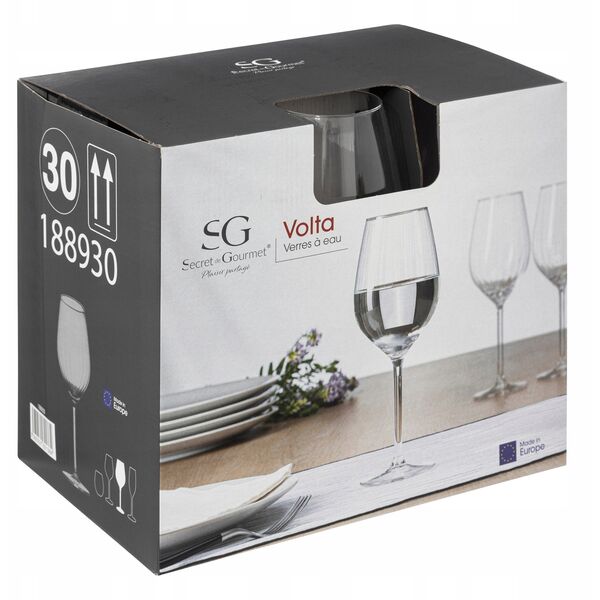 Ποτήρια νερού VOLTA, 6 τεμάχια x 530 ml