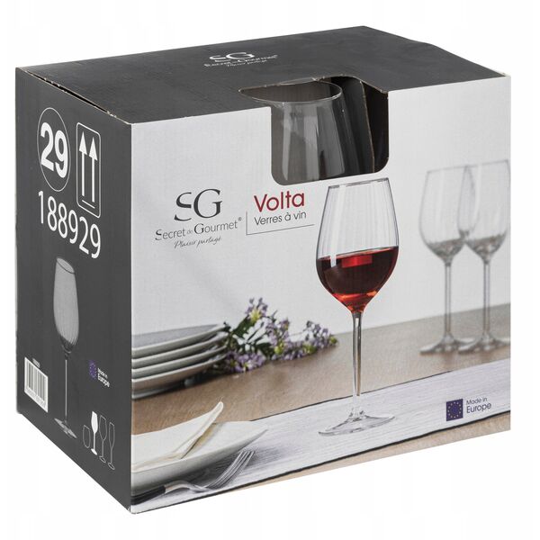 Ποτήρια κρασιού VOLTA, 6 τεμάχια x 380 ml