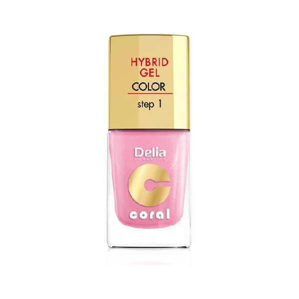 Delia LAKIER CORAL HYBRID GEL 31 J PERŁOWY RÓŻ