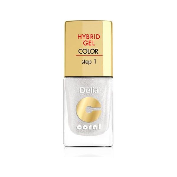 Delia LAKIER CORAL HYBRID GEL 32 BIAŁY PERŁOWY