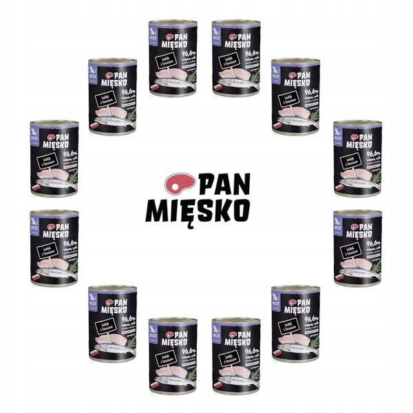 Karma mokra dla kota Indyk z łososiem (kociak) 400g