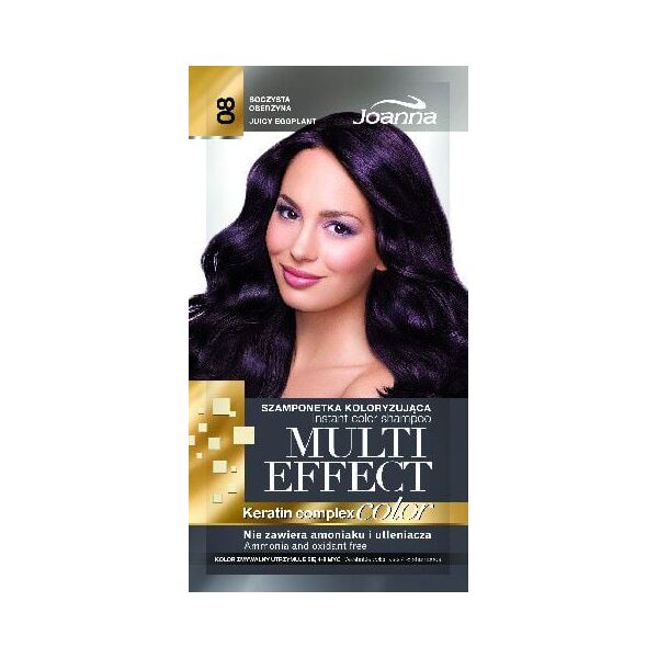 Joanna Multi Effect Color Keratin Complex Szamponetka 08 Soczysta Oberżyna 35 g