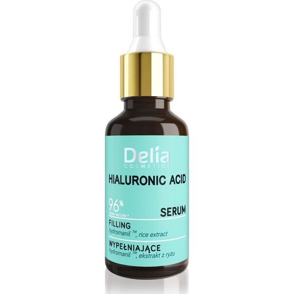 Delia Kwas hialuronowy - 96% z natury - Serum wypełniające do twarzy, szyi i dekoltu 30ml