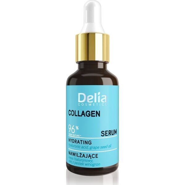 Delia Kolagen - 96% z natury - Serum nawilżające do twarzy, szyi i dekoltu 30ml