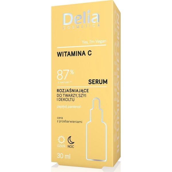 Delia Witamina C - 87% z natury - Serum rozjaśniające do twarzy, szyi i dekoltu 30ml