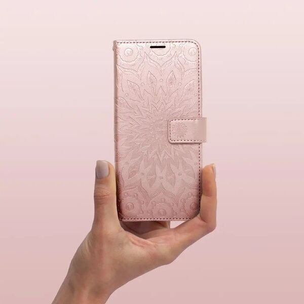 Θήκη ForCell Kabura Forcell MEZZO Book για IPHONE 13 PRO mandala ροζ χρυσό