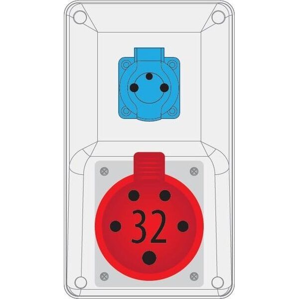 Pawbol Rozdzielnica R-BOX KOMPAKT 32A/5 1x250V - B.325/1