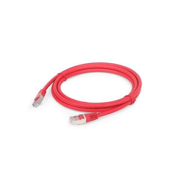 Gembird patchcord kat. 6A, FTP, LSZH, 0.25m, czerwony (PP6A-LSZHCU-R-0.25M)