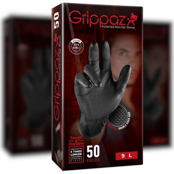 Grippaz Rękawiczki Nitrylowe Grippaz 246 Black 50 sztuk BL