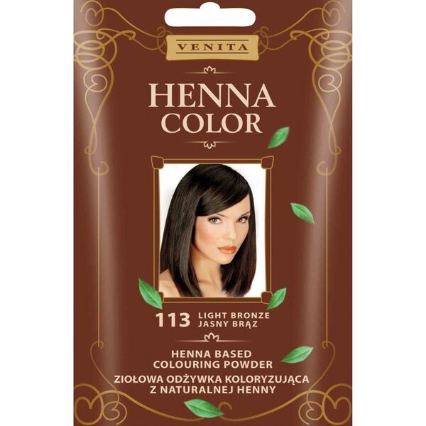 Venita Ziołowa odżywka koloryzująca Henna Color 30g 113 jasny brąz