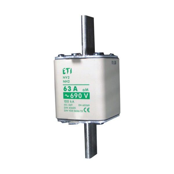 Eti-Polam Wkładka bezpiecznikowa KOMBI NH00C 100A aM 500V WT-00C (004181414)