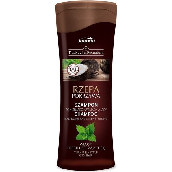 Joanna Szampon do włosów wzmacniający Rzepa i Pokrzywa Tradycyjna Receptura 300ml