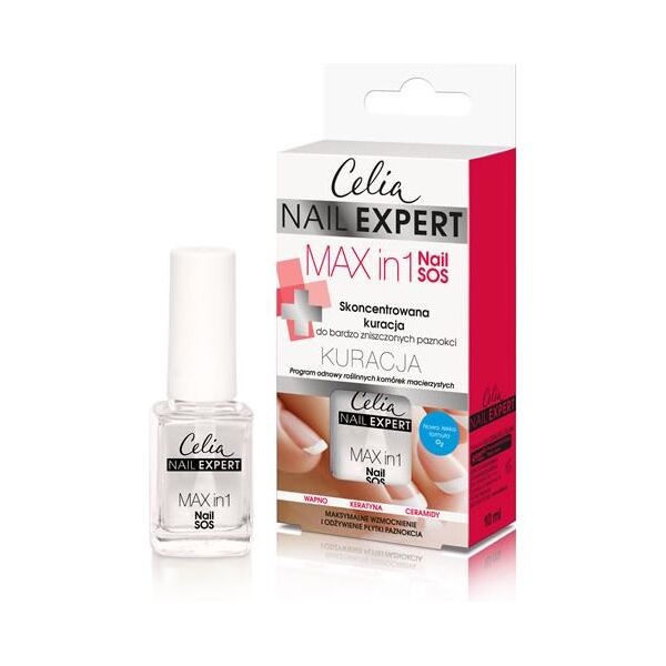 Celia Nail Expert Skoncentrowana kuracja do paznokci Max in 1 Nail SOS 10ml