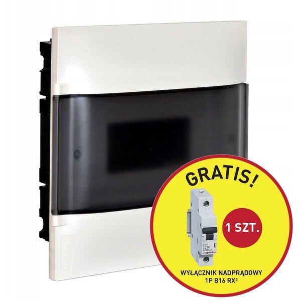 Legrand Rozdzielnica modułowa natynkowa PRACTIBOX S 3x12 drzwi białe 3x1P B16 RX3 135423P