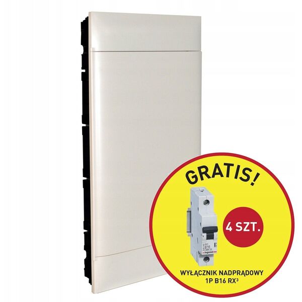 Legrand Rozdzielnica modułowa natynkowa PRACTIBOX S 2x12 drzwi przezroczyste 2x1P B16 RX3 135432P