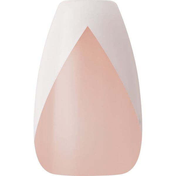 Kiss KISS Sztuczne paznokcie na klej Classy Nails, Silk Dress, White, Medium Coffin