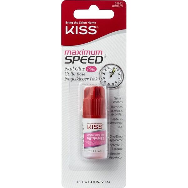 Kiss KISS Szybkoschnący Klej do paznokci Maximum Speed - różowy 3g