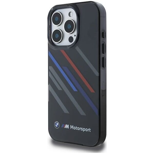 BMW BMW BMHCP16X23HTRAK iPhone 16 Pro Max 6.9" czarny/black hardcase Motosport IML Random Stripes