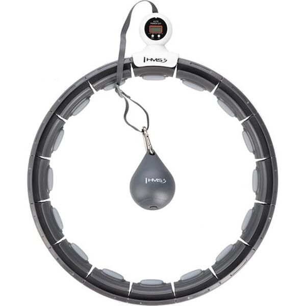 HMS ZESTAW HULA HOP MAGNETYCZNY BLACK HHM15 Z LICZNIKIEM HMS + PAS WYSZCZUPLAJĄCY BR163 RED