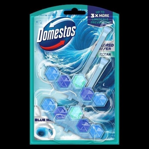 Unilever DOMESTOS Kostka toaletowa Power 5 Blue Water Ocean 2 x 48 g