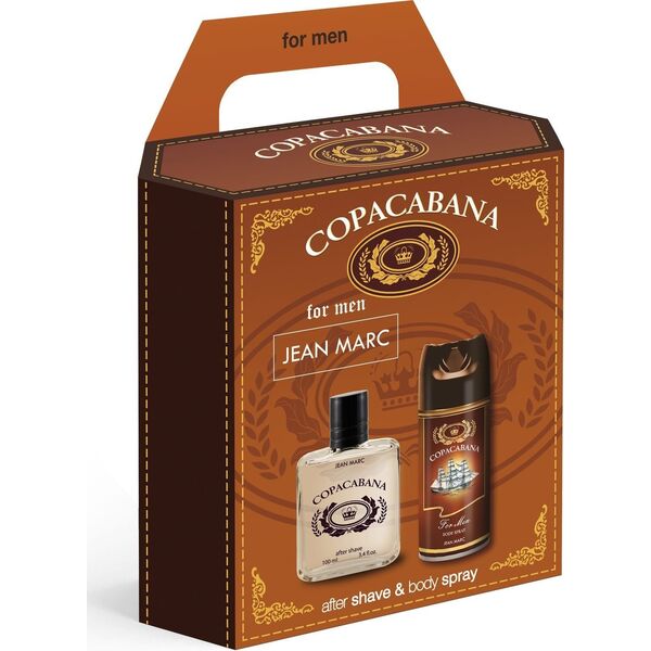 DRAMERS JEAN MARC Copacabana Zestaw prezentowy męski - dezodorant 150 ml + woda po goleniu 100 ml