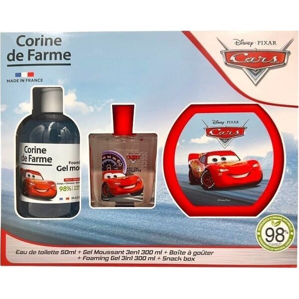 Forte Sweeden CORINE DE FARME Disney Zestaw prezentowy Cars (woda toaletowa 50ml + Żel pieniący 3w1 300ml + Pudełko na przekąski)