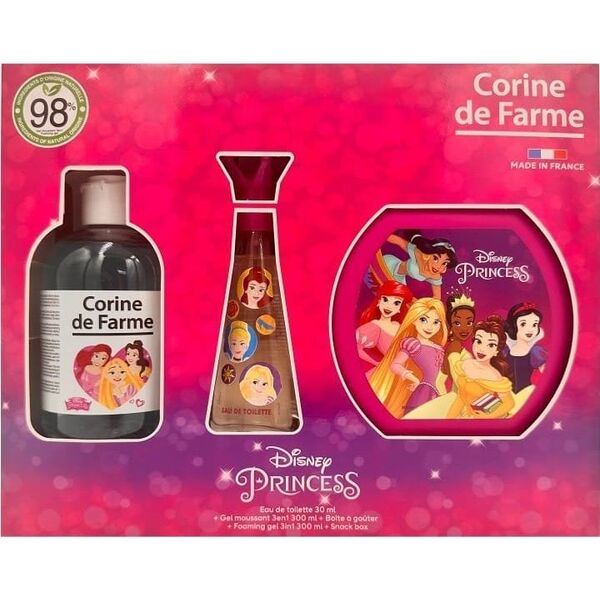 Forte Sweeden CORINE DE FARME Disney Zestaw prezentowy Princess (woda toaletowa 30ml + Żel pieniący 3w1 300ml + Pudełko na  przekąski)
