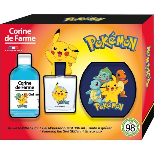Forte Sweeden CORINE DE FARME Disney Zestaw prezentowy Pokemon (woda toaletowa 30ml + Żel pieniący 3w1 300ml + Pudełko na przekąski)