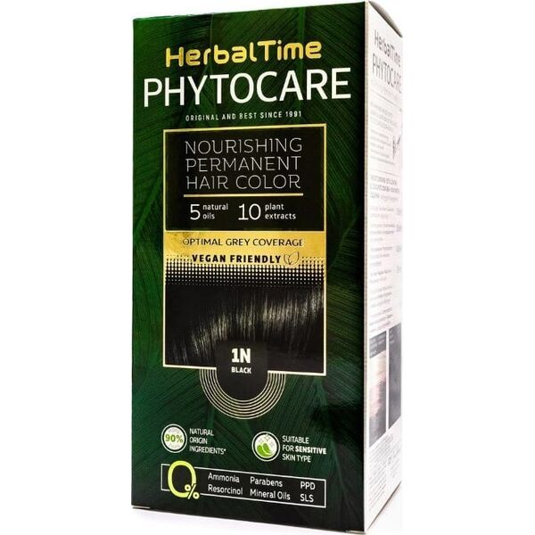 ENERGY OF VITAMINS HERBAL TIME Phytocare Farba do włosów naturalna 1N BLACK