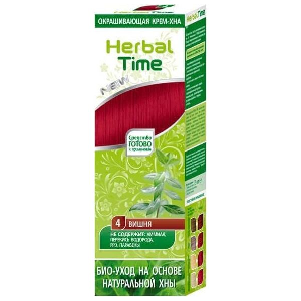 ENERGY OF VITAMINS HERBAL TIME Henna do włosów naturalna 4 Wiśnia